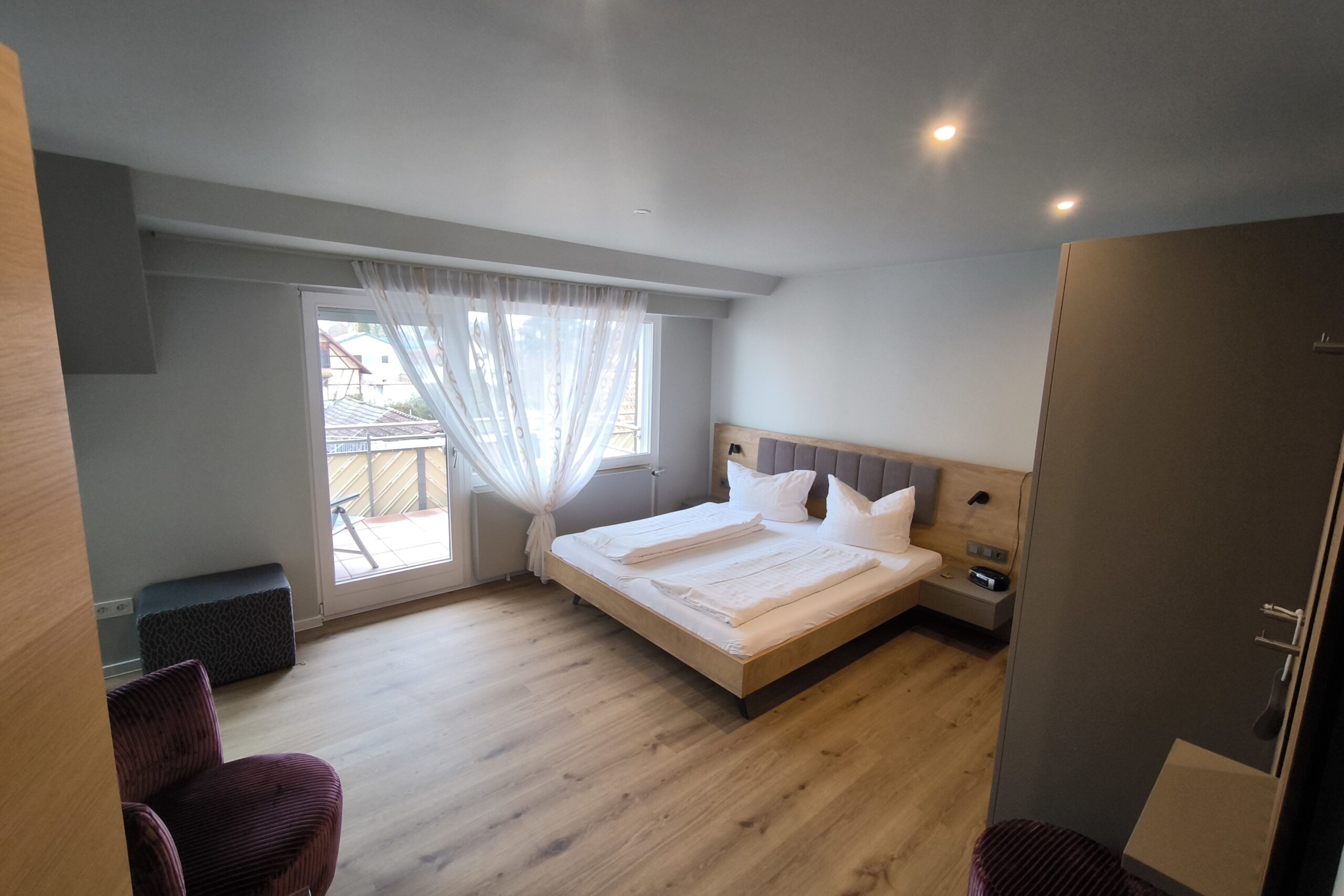 Schlafbereich des 1,5-Zimmer-Apartments im Haus Seeblick